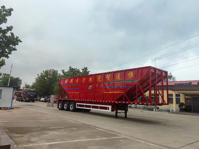 Grain transportation semi-trailer
